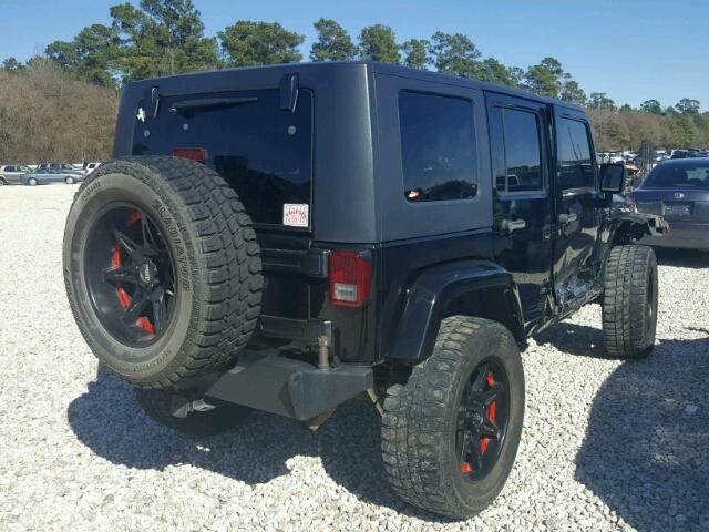 1J4GA59107L157566 - 2007 JEEP WRANGLER S BLACK photo 4