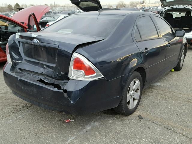 3FAHP07Z68R166950 - 2008 FORD FUSION SE BLACK photo 4