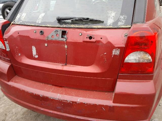 1B3HB48B27D563890 - 2007 DODGE CALIBER SX RED photo 9