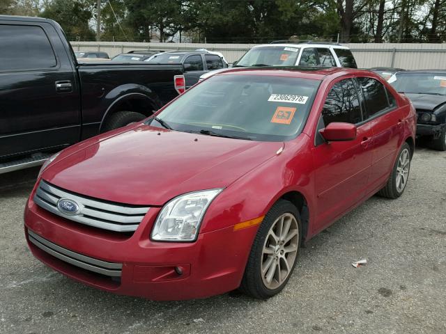 3FAHP07149R183581 - 2009 FORD FUSION SE RED photo 2