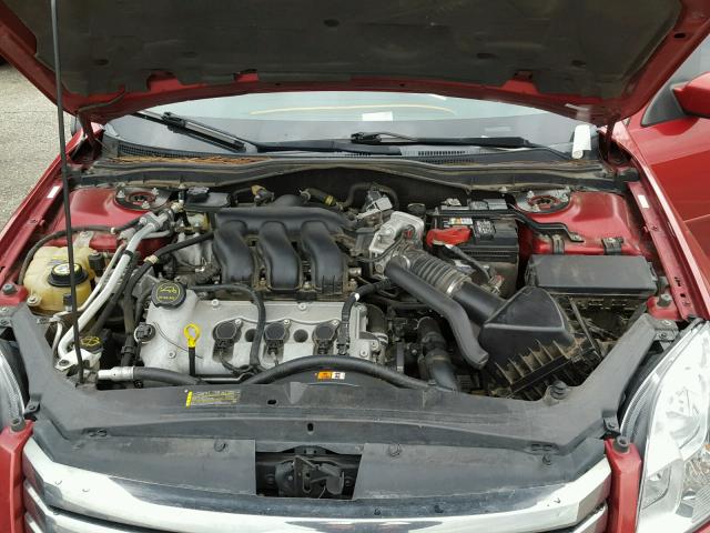 3FAHP07149R183581 - 2009 FORD FUSION SE RED photo 7