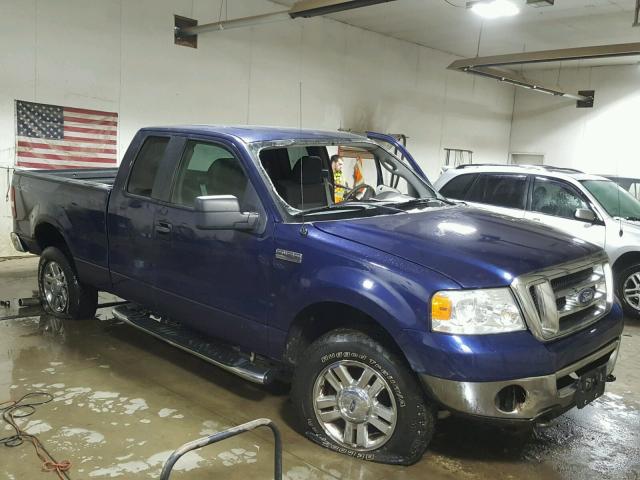 1FTRX14W18FB48982 - 2008 FORD F150 BLUE photo 1