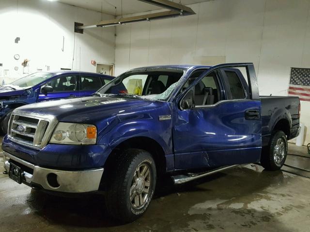 1FTRX14W18FB48982 - 2008 FORD F150 BLUE photo 2