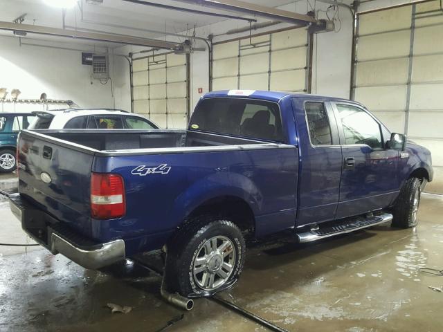 1FTRX14W18FB48982 - 2008 FORD F150 BLUE photo 4