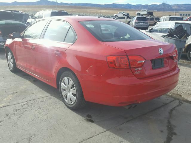 3VWDP7AJ7DM417368 - 2013 VOLKSWAGEN JETTA SE RED photo 3