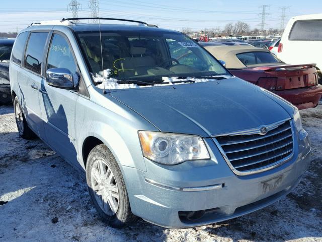 2A8HR64X78R619384 - 2008 CHRYSLER TOWN & COU BLUE photo 1