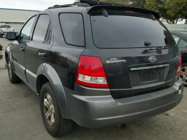 KNDJC733165635251 - 2006 KIA SORENTO EX BLACK photo 3