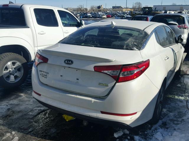 KNAGM4AD1B5007750 - 2011 KIA OPTIMA HYB WHITE photo 4