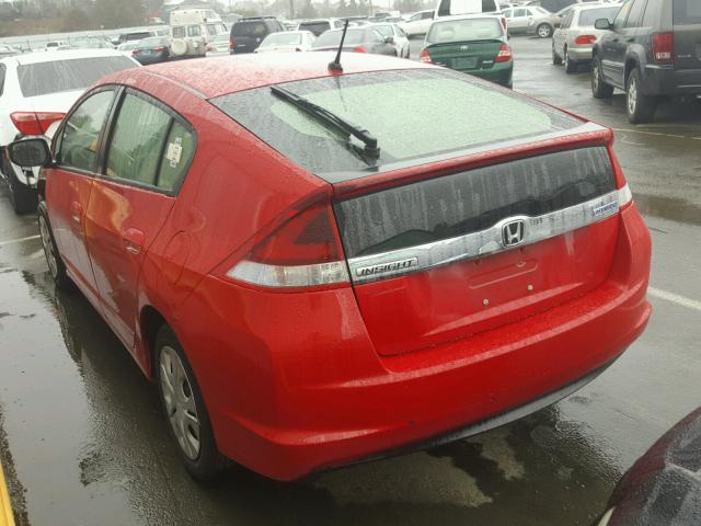 JHMZE2H32DS001579 - 2013 HONDA INSIGHT RED photo 3