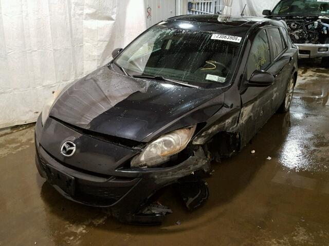 JM1BL1H65A1281920 - 2010 MAZDA 3 S BLACK photo 2