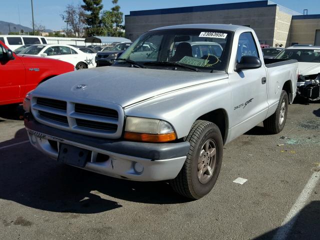 1B7FL26X31S119443 - 2001 DODGE DAKOTA SILVER photo 2