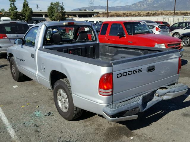 1B7FL26X31S119443 - 2001 DODGE DAKOTA SILVER photo 3