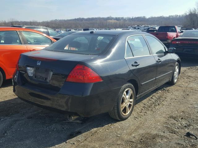 1HGCM56837A131974 - 2007 HONDA ACCORD EX BLACK photo 4