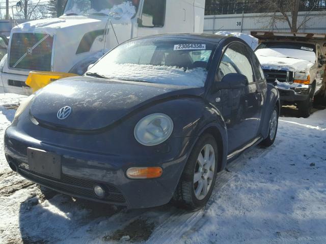 3VWCK21C63M421652 - 2003 VOLKSWAGEN NEW BEETLE BLUE photo 2