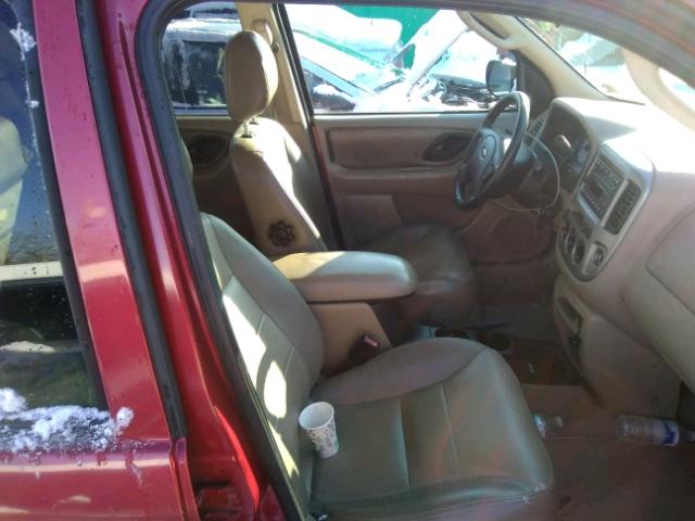 1FMCU93123KB10532 - 2003 FORD ESCAPE XLT BURGUNDY photo 5