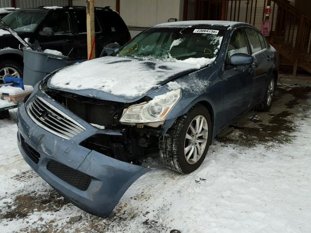 JNKBV61E08M205733 - 2008 INFINITI G35 BLUE photo 2