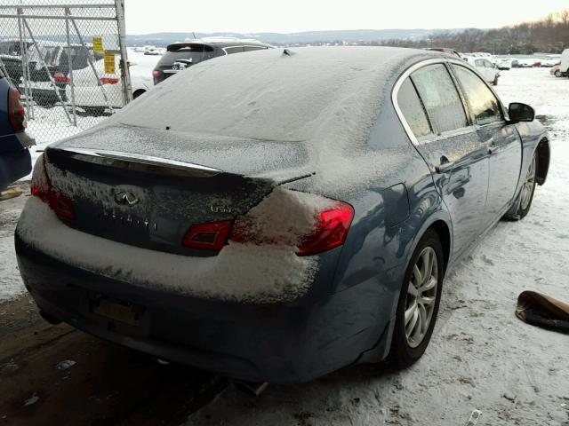 JNKBV61E08M205733 - 2008 INFINITI G35 BLUE photo 4