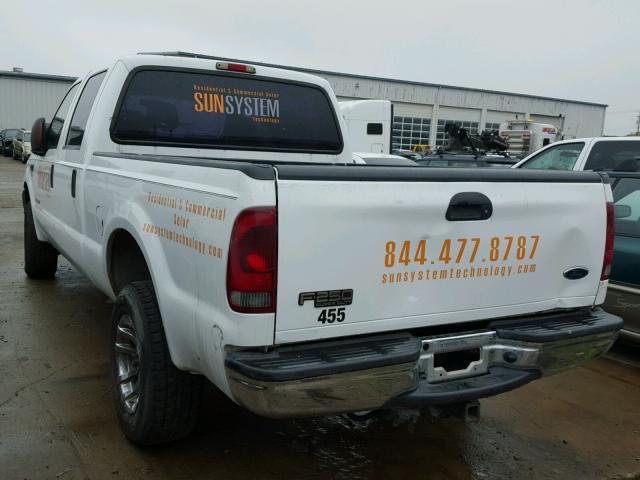 1FTNW21P04EA90223 - 2004 FORD F250 SUPER WHITE photo 3