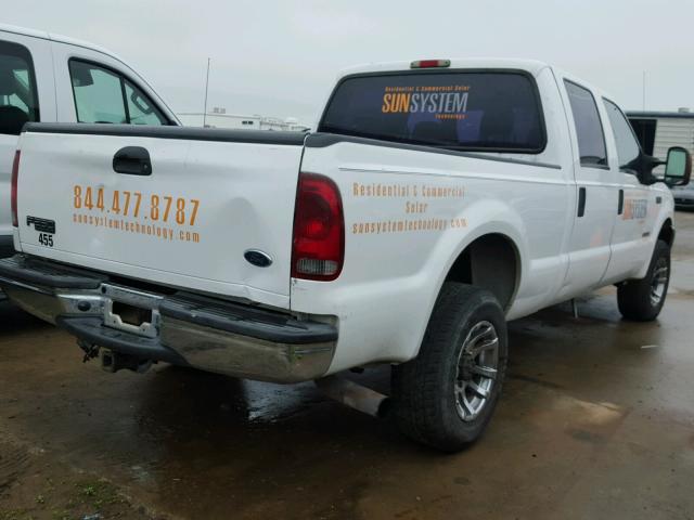 1FTNW21P04EA90223 - 2004 FORD F250 SUPER WHITE photo 4