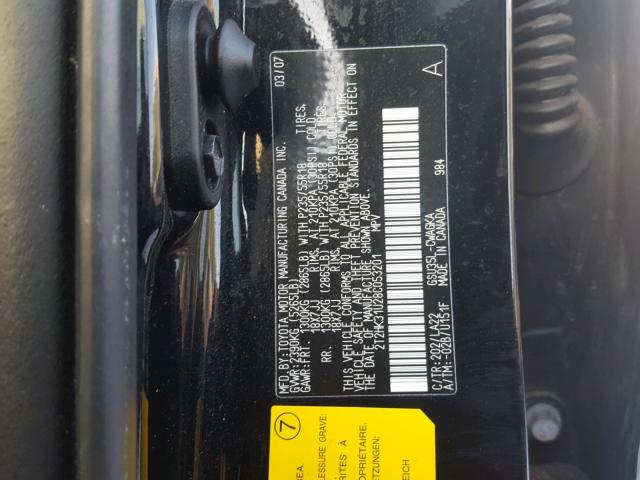 2T2HK31U28C053201 - 2008 LEXUS RX 350 BLACK photo 10