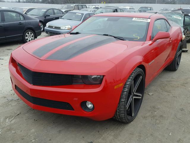 2G1FB1EV1A9209956 - 2010 CHEVROLET CAMARO LT RED photo 2