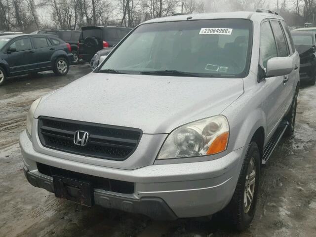 2HKYF18404H502370 - 2004 HONDA PILOT EX SILVER photo 2