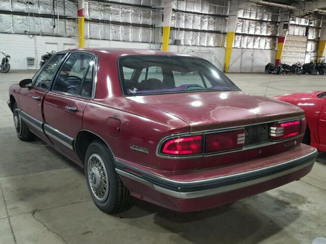 1G4HR53LXNH418503 - 1992 BUICK LESABRE LI BURGUNDY photo 3