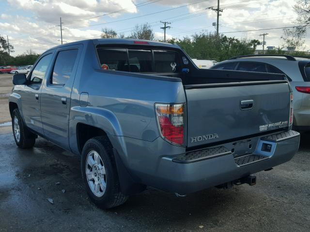 2HJYK16408H533269 - 2008 HONDA RIDGELINE BLUE photo 3