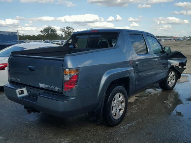 2HJYK16408H533269 - 2008 HONDA RIDGELINE BLUE photo 4