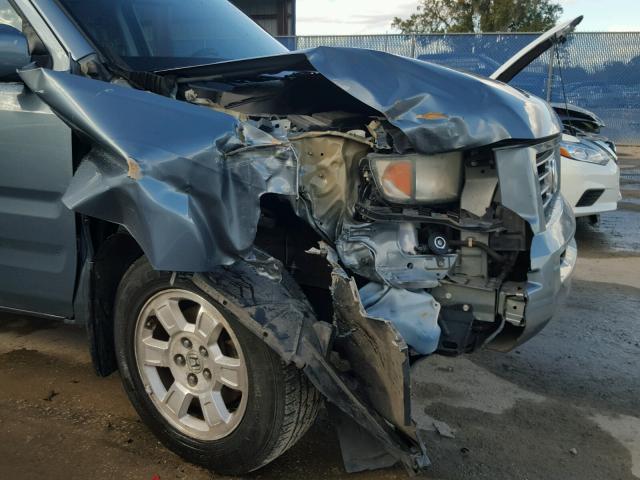 2HJYK16408H533269 - 2008 HONDA RIDGELINE BLUE photo 9