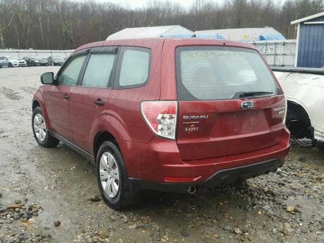 JF2SH6AC6AH754134 - 2010 SUBARU FORESTER 2 RED photo 3