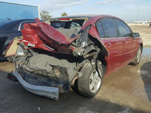 1G8AJ55F27Z159758 - 2007 SATURN ION LEVEL BURGUNDY photo 4