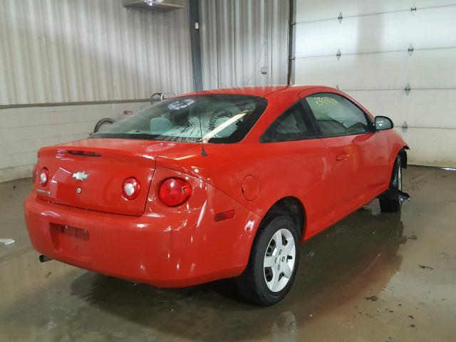 1G1AK15F267721155 - 2006 CHEVROLET COBALT LS RED photo 4