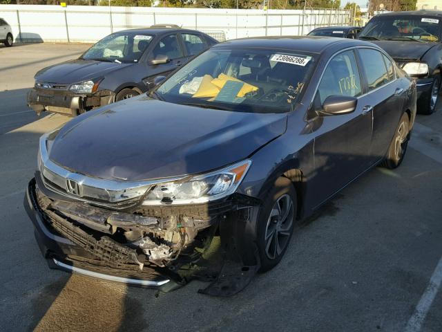 1HGCR2F35HA245822 - 2017 HONDA ACCORD LX GRAY photo 2