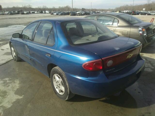 1G1JC52F547300391 - 2004 CHEVROLET CAVALIER BLUE photo 3