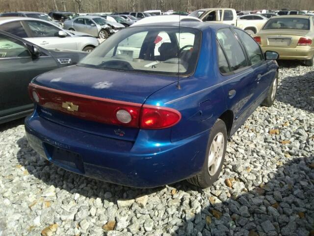 1G1JC52F547300391 - 2004 CHEVROLET CAVALIER BLUE photo 4