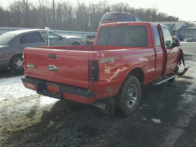 1FTYR14U56PA23883 - 2006 FORD RANGER SUP RED photo 4