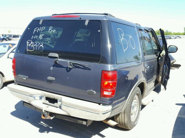 1FMRU17L11LB51765 - 2001 FORD EXPEDITION BLUE photo 4