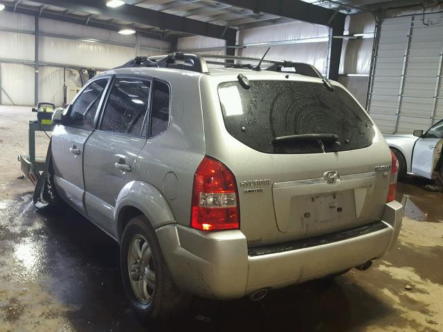 KM8JN12D17U614145 - 2007 HYUNDAI TUCSON SE SILVER photo 3