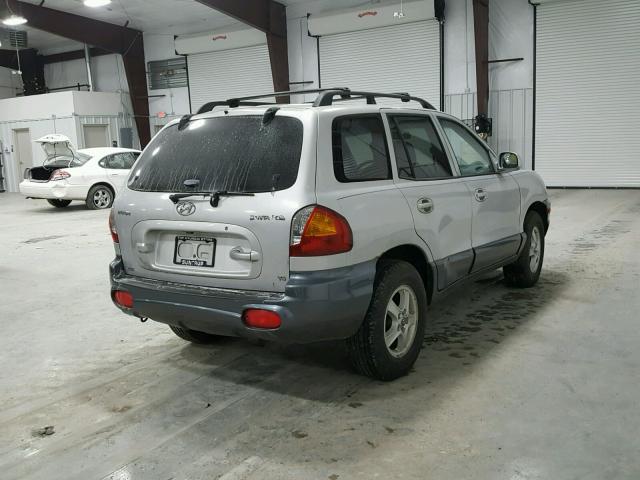 KM8SC83D51U129046 - 2001 HYUNDAI SANTA FE G SILVER photo 4