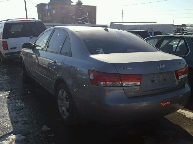 5NPET46C67H257165 - 2007 HYUNDAI SONATA GLS GRAY photo 3