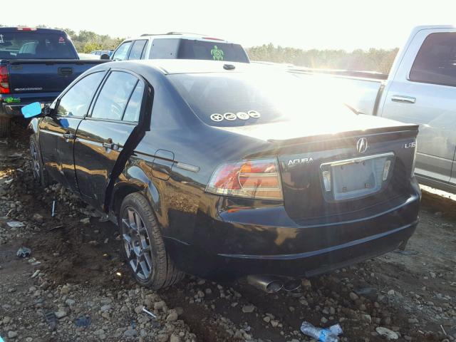 19UUA76507A045875 - 2007 ACURA TL TYPE S BLACK photo 3