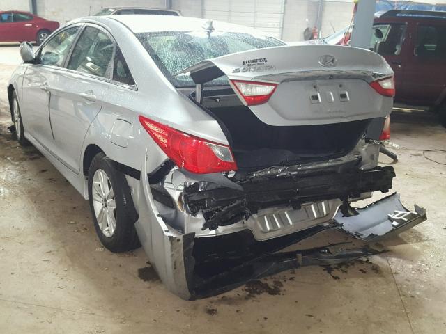 5NPEB4AC2EH867717 - 2014 HYUNDAI SONATA GLS SILVER photo 3