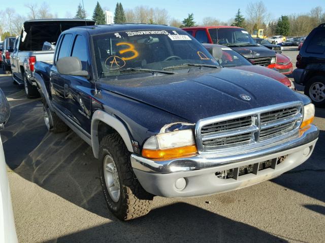 1B7GG2AN7YS704504 - 2000 DODGE DAKOTA QUA BLUE photo 1