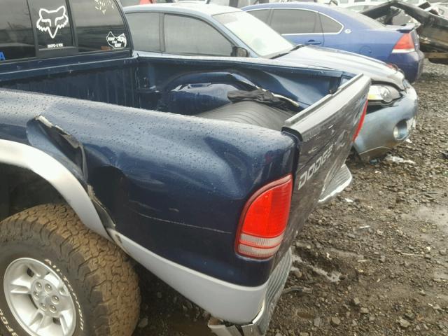 1B7GG2AN7YS704504 - 2000 DODGE DAKOTA QUA BLUE photo 9