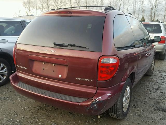 1D4GP45323B162888 - 2003 DODGE CARAVAN SP MAROON photo 4