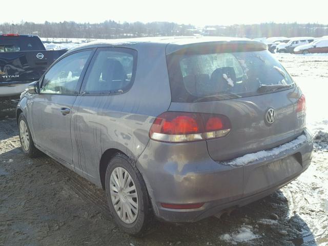 WVWBB7AJ5CW225633 - 2012 VOLKSWAGEN GOLF GRAY photo 3