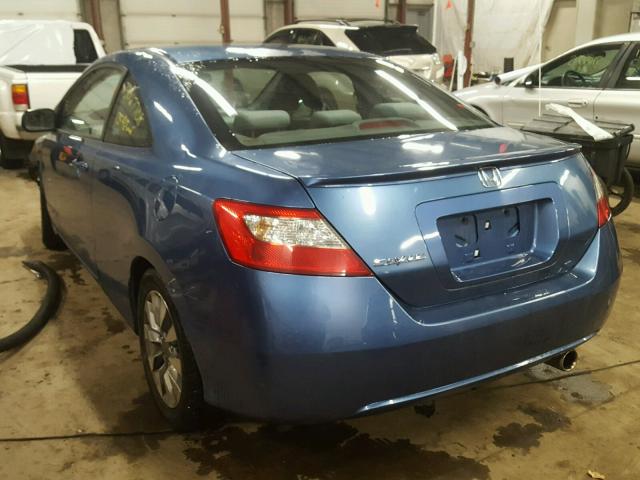 2HGFG12839H523358 - 2009 HONDA CIVIC EX BLUE photo 3