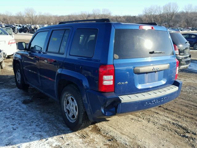 1J8FF28B69D129367 - 2009 JEEP PATRIOT SP BLUE photo 3