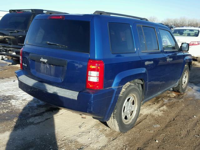 1J8FF28B69D129367 - 2009 JEEP PATRIOT SP BLUE photo 4